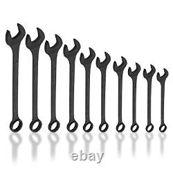 Neiko 03129A Jumbo Combination Wrench Set, 10 Piece Black Oxide Finish SAE