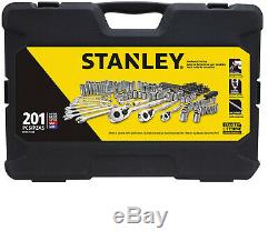 New Multi Tool Set Stanley Mechanics Corrosion Resistant Chrome Finish 201 Piece