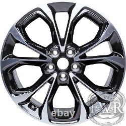 New Set of 4 18 Machined Black Alloy Wheels Rims for 2017-2019 Chevrolet Cruze