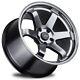 New Set Of Avid1 Av06 18x8 +35et 5x114.3 Hyper Black Finish (set Of 4 Wheels)