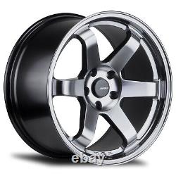 New Set of Avid1 AV06 18x8.5 +35et 5x114.3 Hyper Black Finish (Set of 4 Wheels)