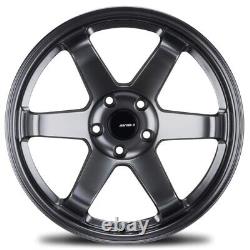 New Set of Avid1 AV06 18x8.5 +35et 5x114.3 Hyper Black Finish (Set of 4 Wheels)