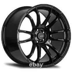 New Set of Avid1 AV20 18x9.5 +38et 5x114.3 Gloss Black Finish (Set of 4 Wheels)