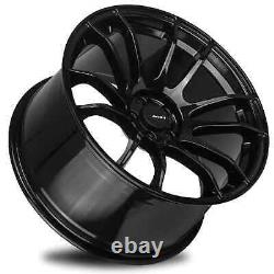 New Set of Avid1 AV20 18x9.5 +38et 5x114.3 Gloss Black Finish (Set of 4 Wheels)