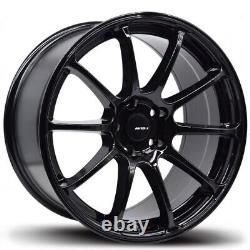 New Set of Avid1 AV27 18x8.5 +35 5x114.3 Gloss Black Finish Wheels (Set of 4)