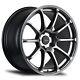 New Set Of Avid1 Av27 18x9.5 +38 5x114.3 Hyper Black Finish Wheels (set Of 4)