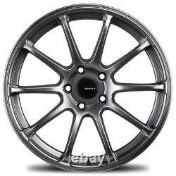 New Set of Avid1 AV27 18x9.5 +38 5x114.3 Hyper Black Finish Wheels (Set of 4)