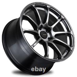 New Set of Avid1 AV27 18x9.5 +38 5x114.3 Hyper Black Finish Wheels (Set of 4)