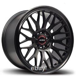 New Set of Avid1 AV44 18x9.5 +35 5x114.3 Matte Black Finish Wheels (Set of 4)