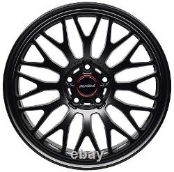 New Set of Avid1 AV44 18x9.5 +35 5x114.3 Matte Black Finish Wheels (Set of 4)