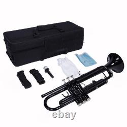 Nickel Plated Trumpet Gloves Set Black Smooth Finish Quality Performance