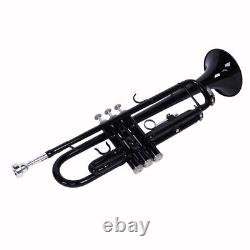 Nickel Plated Trumpet Gloves Set Black Smooth Finish Quality Performance