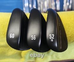 Nike Vr Forged Black Nitride 3 Wedge Set 52-56-60 Spine Aligned Kbs Ct95 C-taper