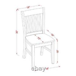 Norfolk Dining Chair Wood Seat Black Finish, Set of 2