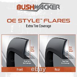 OE Style Factory Front & Rear Fender Flares 4-Piece Set, Black, Smooth Finish