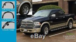 OE Style Fender Flares 09-18 Dodge Ram 1500 Smooth Paintable Finish Full Set