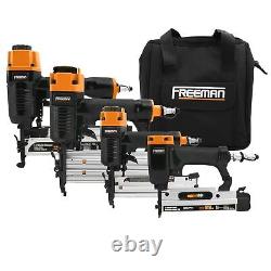 P4FNCB Pneumatic Finishing Nailer and Stapler Kit with Bag and Fasteners 4-P