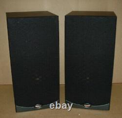 Pair Klipsch RB-35 Two Way Black Finish Bookshelf Speakers Set RB35