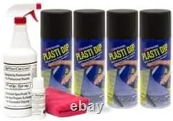 Plasti Dip Matte Black Wheel Paint Kit DIY Set with Cans of Sprayable Automoti