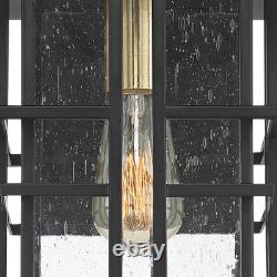 Possini Euro Arley 16 High Black Finish Outdoor Wall Lights Set of 2