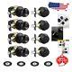 Premium Stainless Steel Entry Door Lock Set 4 Pack, Modern Flat Black Finish