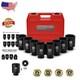 Professional 8-piece 1/2 Drive Impact Socket Set Black Phosphate Finish