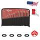 Professional-grade 12-piece Pilot Punch Set In Convenient Pouch Black Finish