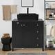Puluomis 32-inch Traditional Bathroom Vanity Set In Black Finish, Single Bathroo