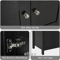 Puluomis 32-Inch Traditional Bathroom Vanity Set in Black Finish, Single Bathroo