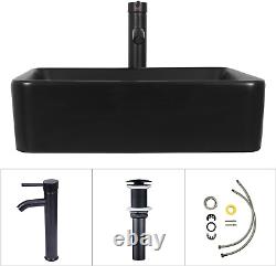 Puluomis 32-Inch Traditional Bathroom Vanity Set in Black Finish, Single Bathroo