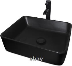 Puluomis 32-Inch Traditional Bathroom Vanity Set in Black Finish, Single Bathroo