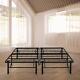 Queen Platform Bed Frame Heavy Duty Steel 14-in Easy Set-up Black Finish Bedroom