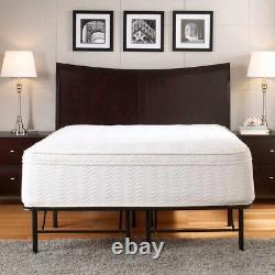 Queen Platform Bed Frame Heavy Duty Steel 14-in Easy Set-up Black Finish Bedroom