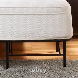 Queen Platform Bed Frame Heavy Duty Steel 14-in Easy Set-up Black Finish Bedroom
