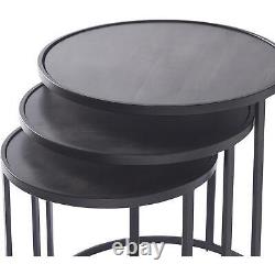 Renwil Donatella Set Of 3 Nested Table With Black Finish TA429