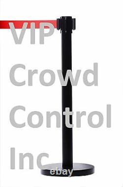 Retractable Stanchion, 2 Pcs Set, 40 Blk Finished, 13' Red Beltarea Versi