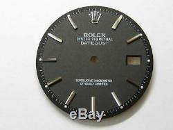 Rolex Datejust Genuine Black Matt Finish Dial + hands Set 1601 FREE SHIPPING