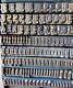 Set Of Vintage Brass Type Black Letters Bookbinders Leather Brass Gilt Finishing