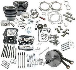 S&s Cycle 124 Hot Set Up Engine Kit, 1999-06 Twin Cam A, Black Finish, 900-0564