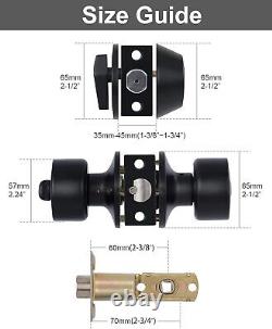 Secure 3 Set Door Knob & Deadbolt Lockset with Easy Installation Black Finish