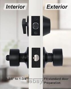 Secure 3 Set Door Knob & Deadbolt Lockset with Easy Installation Black Finish