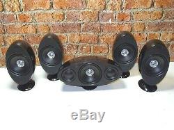 Set Of 5 KEF HTS KHT 3001SE Black Finish Surround Sound Cinema Loud Speakers