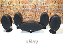 Set Of 5 KEF HTS KHT 3001SE Black Finish Surround Sound Cinema Loud Speakers