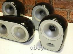 Set Of 5 Tannoy Arena Gloss Black Finish Home Cinema Surround Sound Loudspeakers