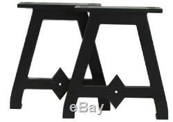 Set of (2) 16 cast aluminum cast iron table/bench legs bases durable Finish