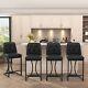 Set Of 2/4 Leather Bar Stools Counter Height Kitchen Stools With Backsupport 24