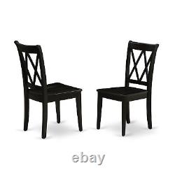 Set of 2 Chairs CLC-BLK-W Clarksville Double X-back chairs in Black finish