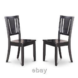 Set of 2 Chairs DUC-BLK-W Dudley Dining Chair with Wood Seat in Black Finish