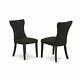 Set Of 2 Chairs Gallatin Parson Chair With Black Finished Leg And Black Color