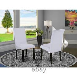 Set of 2 Chairs PBA1T05 Parson Chair with Black Finish Leg and Grey fabric Color